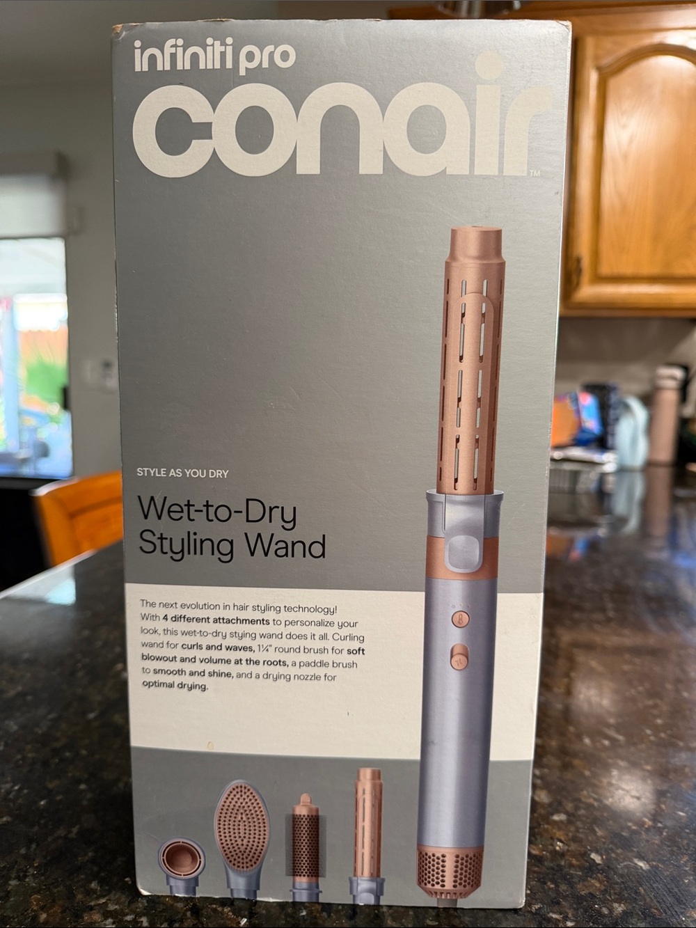 Conair InfinitiPro Wet-to-Dry Styling Wand - Rose Gold/Gray